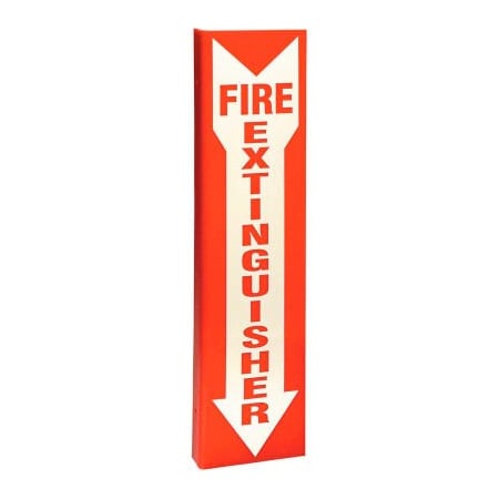 Brady Brady Fire Extinguisher inLin Sign, Tall, Plastic, 4-1/2inW x 18inH SP184L